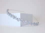 Swarovski Crystals Dainty Vine Three Leaves , Hair Vine Headband, Bridal Hair Vine, Delicate Headband, Hair accessories