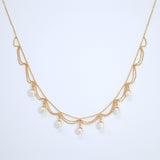 Freshwater Natural Pearl Drop Dainty Necklace, Bridal Chocker Necklace, Statement Earrings Cz