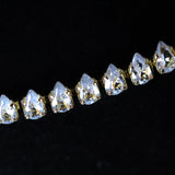 Swarovski Crystal Gold Dainty Elegant Necklace set, Gift for her, Bridesmaid Proposal, Valentines