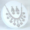 Cz Chandelier Statement Necklace set, Gift for her, Bride Necklace, Mother Of Bride/Groom Necklace Set Cz.