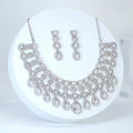Cz Shape Of Elegance Statement Choker Necklace set, Gift for her, Bride Necklace, Wedding Necklace Set Cz.