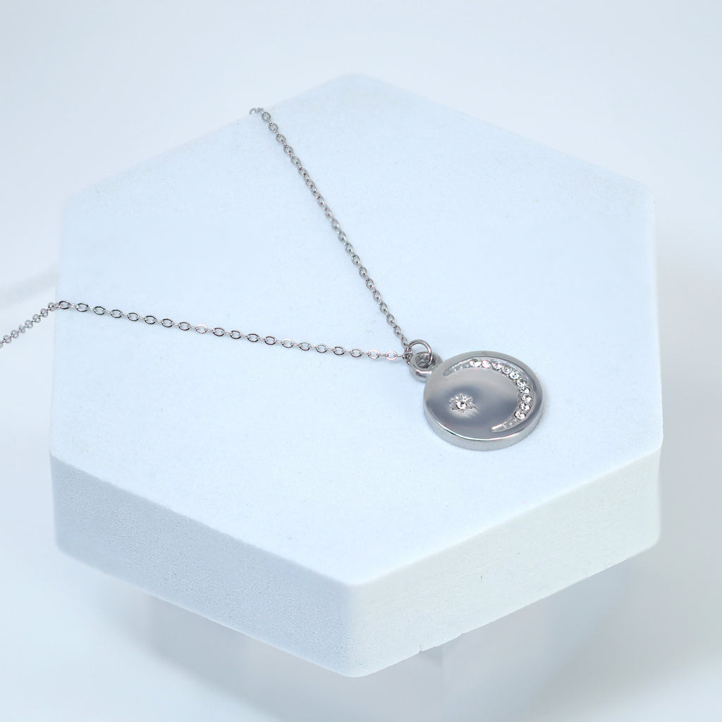 14k Gold Plated Moon Star Necklace • Minimalist Jewelry • Stainless Steel Necklace • Gift For Her