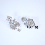 Swarovski Crystal Shimmering Chandelier Diamond/Crystal Necklace Set, Bridal Necklace Set, Faux Pearl Bridal Jewelry, Statement Necklace