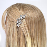 Elegant Leaf Rhinestone Bobby Pin, Bridal Hair Accessories, Bridesmaid Gift, Wedding Hair Accessory, Bridal Peach Hair Clip