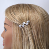 Dainty Shooting Star CZ Hair Clip, Bridal Hair Accessories, Bridesmaid Gift, Wedding Hair Accessory, Bridal Peach Hair Clip
