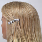 Dainty Fallen Leaves CZ Hair Clip, Bridal Hair Accessories, Bridesmaid Gift, Wedding Hair Accessory, Bridal Peach Hair Clip