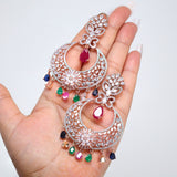 Majestic Chandelier Of Queens Castle - Statement Earrings with Swarovski Crystals, Diamond Earrings, Long Bridal Jewelry, Bridal Earrings