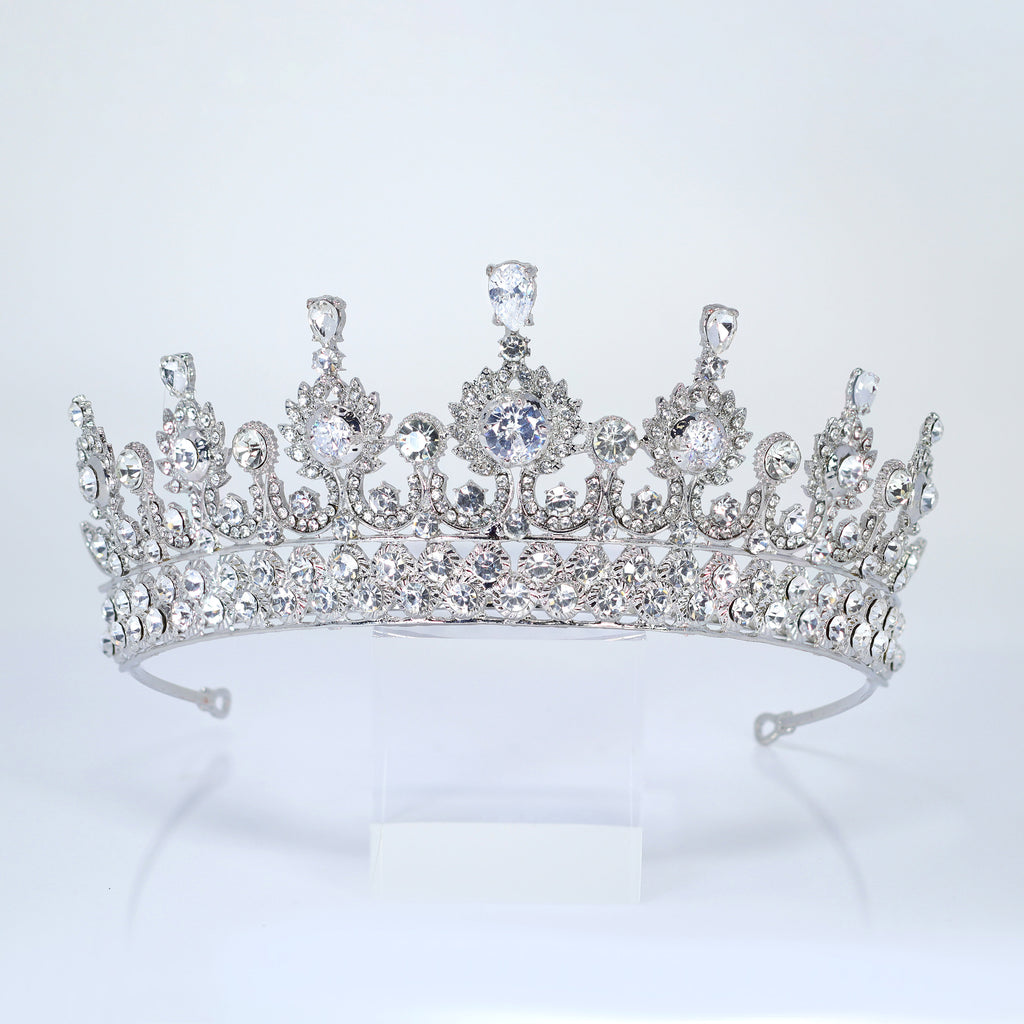 Twinkle Star Swarovski Crystals & Big Cubic Zirconia Queen Tiara , Bridal Crown Tiara, Crystal Wedding Tiara, Wedding Crown, Tiara Bride