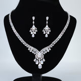 Swarovski Crystal Exquisite Juliet's Drop Diamond/Crystal Necklace Set, Bridal Necklace Set, Bridal Jewelry, Statement Necklace