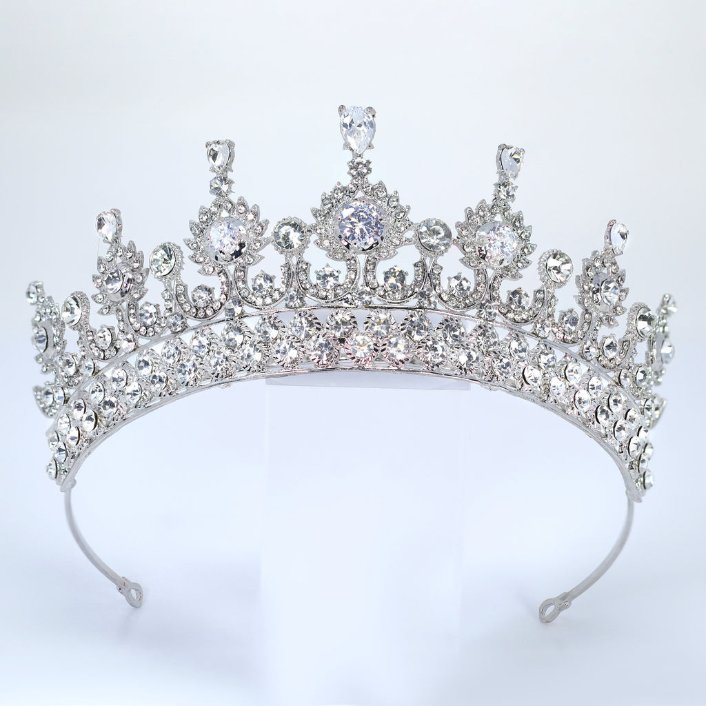 Twinkle Star Swarovski Crystals & Big Cubic Zirconia Queen Tiara , Bridal Crown Tiara, Crystal Wedding Tiara, Wedding Crown, Tiara Bride