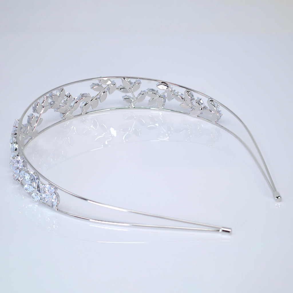 Swarovski Crystals Elegance In Between Layers Vine leaves Headpiece, Hair Vine Headband, Bridal Hair Vine, Delicate Rhinestone Headband