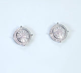 Swarovski Dainty Aurora Sparkle stud Earrings, Bridal Jewelry, Bridal Stud Earrings, Crystal Bridal Earrings, Statement Earrings Cz