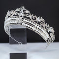 Luxury Swarovski Crystals Pearl Radiance Tiara Floral Leaves Queen Tiara , Bridal Crown, Crystal Wedding, Crystal Wedding Crown, Tiara Bride