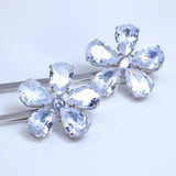 Cubic Zirconia, Floral Bridal Hair Comb And 2 Pins Set, Bridal Hair Accessories, Wedding Hair Accessory, Bridal Hair Comb.