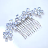 Cubic Zirconia, Floral Bridal Hair Comb And 2 Pins Set, Bridal Hair Accessories, Wedding Hair Accessory, Bridal Hair Comb.