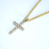 Vintage Rhinestone Cross Pendant Necklace, Gift For Her, Gift for him, Christmas Gift, Baptism Celebration.