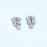 Cz Diamond Leaf stud Earrings, Bridal Jewelry, Bridal Stud Earrings, Crystal Bridal Earrings, Statement Earrings Cz