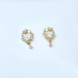 Fairy Butterfly Floral Drop Earrings, Swarovski Crystal Earrings, Statement Earrings, Rhinestones Hoop Earrings.