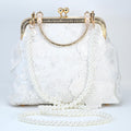 Embroidered White Floral Bouquet Bridal Wedding Bag, Statement Bag, Evening Wedding Clutch, Cross Body Bag