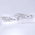 Timeless Floral Drop Crystal Diamond Earrings, Long Bridal , Bridal Earrings, Crystal Bridal Earrings, Statement Earrings