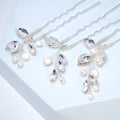 Set Of 3 Freshwater Pearl Dusted Bridal Hair Pins, Bridal Hair Accessories, Wedding Hair Accessory.