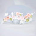Porcelain/Ceramic Whispers of Spring Hair comb, Bridal Hair piece, Bridal Hair Accessories, Wedding Hair Accessory.