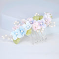 Porcelain/Ceramic Spring Serenade Hair comb, Bridal Hair piece, Bridal Hair Accessories, Wedding Hair Accessory.