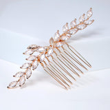 Cubic Zirconia, Diamond Sun-Kissed Ivy Bridal Hair Comb, Vine Hair Piece, Bridal Hair Accessories, Wedding Hair Accessory