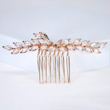 Cubic Zirconia, Diamond Sun-Kissed Ivy Bridal Hair Comb, Vine Hair Piece, Bridal Hair Accessories, Wedding Hair Accessory