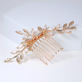 Cubic Zirconia, Diamond Twilight Vine Leaves Bridal Hair Comb, Vine Hair Piece, Bridal Hair Accessories, Wedding Hair Accessory