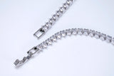 CZ Diamond Garden of Queen's Glory Jewelry Set, Long Bridal Earrings, Bracelet, Ring And Necklace, Statement Earrings Cz Necklace Set.