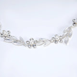 Silver Laurel Whisper Faux Pearl And Crystals Bridal Headband, Bridal Hair Vine, Delicate Headband, Hair accessories.