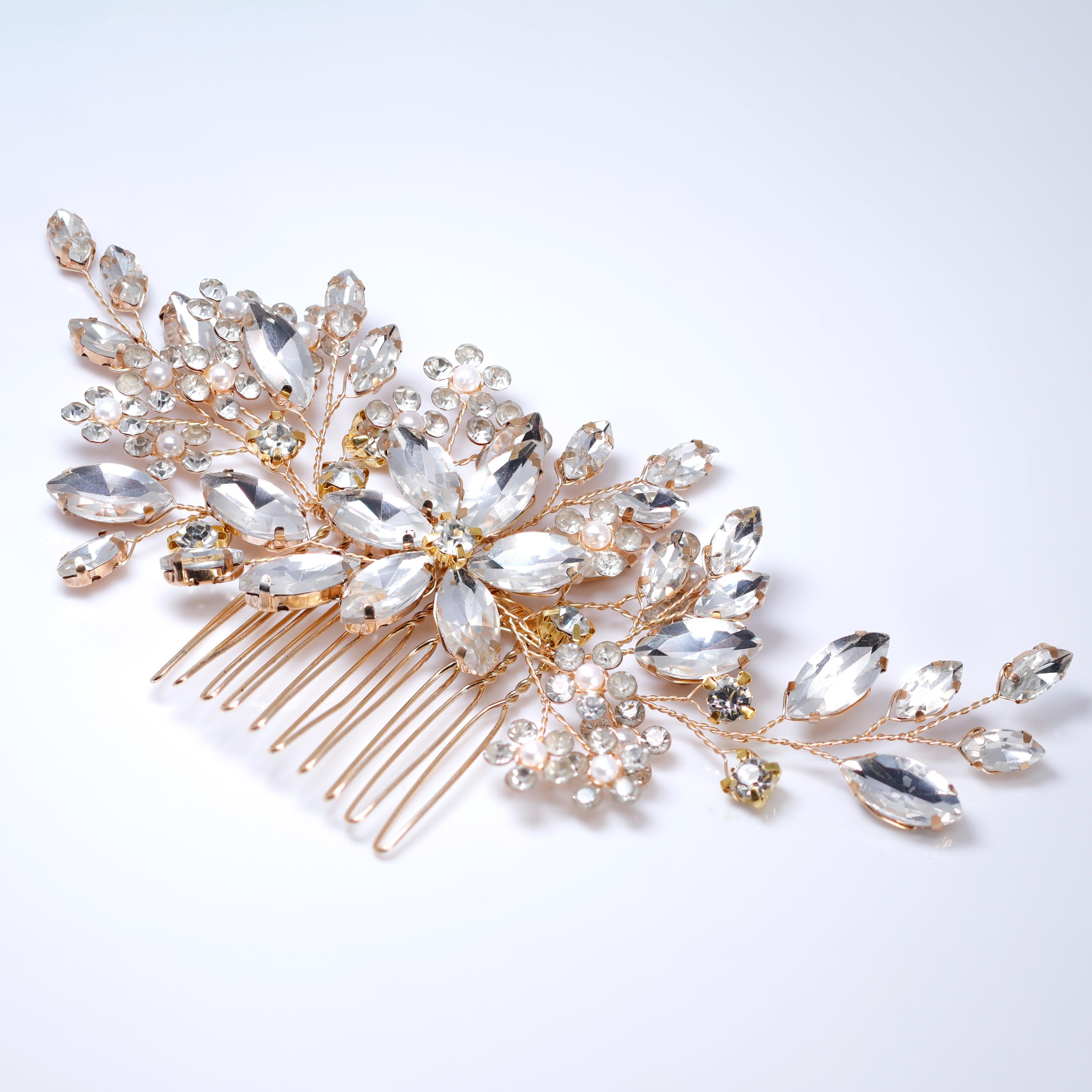 Swarovski Crystal Twilight Bloom Symphony Bridal Hair Comb, Bridal Hair Piece, Bridal Hair Accessories, Wedding Hair Accessory.