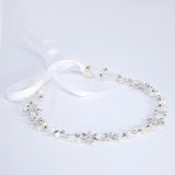 Dainty Pearl Whisper Garland Headband, Bridal Hair Vine, Delicate Headband, Hair accessories.