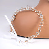 Dainty Pearl Whisper Garland Headband, Bridal Hair Vine, Delicate Headband, Hair accessories.