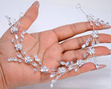 CZ Floral Diamond Kissed Branches Hair Vine Headband, Bridal Hair Vine, Rhinestone Headband, Delicate Headband, Hair accessories.