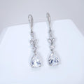 Cubic Zirconia Dewdrops Before Dawn Diamond Earrings, Long Bridal Jewelry, Bridal Earrings, Crystal Bridal Earrings, Statement Earrings Cz