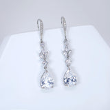 Cubic Zirconia Dewdrops Before Dawn Diamond Earrings, Long Bridal Jewelry, Bridal Earrings, Crystal Bridal Earrings, Statement Earrings Cz