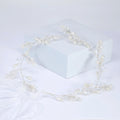 Ivory Willow Halo Faux Pearl And Crystals White Flower Pearl Bridal Headband, Bridal Hair Vine, Delicate Headband, Hair accessories.