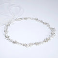 Silver Laurel Whisper Faux Pearl And Crystals Bridal Headband, Bridal Hair Vine, Delicate Headband, Hair accessories.