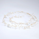 Gilded Ivory Floral Blossom Wedding Hair Vine, Bridal Hair Vine, Rhinestone Headband, Delicate Headband, Statement hair accessories.