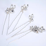 Dreamer's Petal Harmony Set of 4 Hair Pins , Swarovski Hair pins Set, Bridal Hair Accessories, Gift For Her