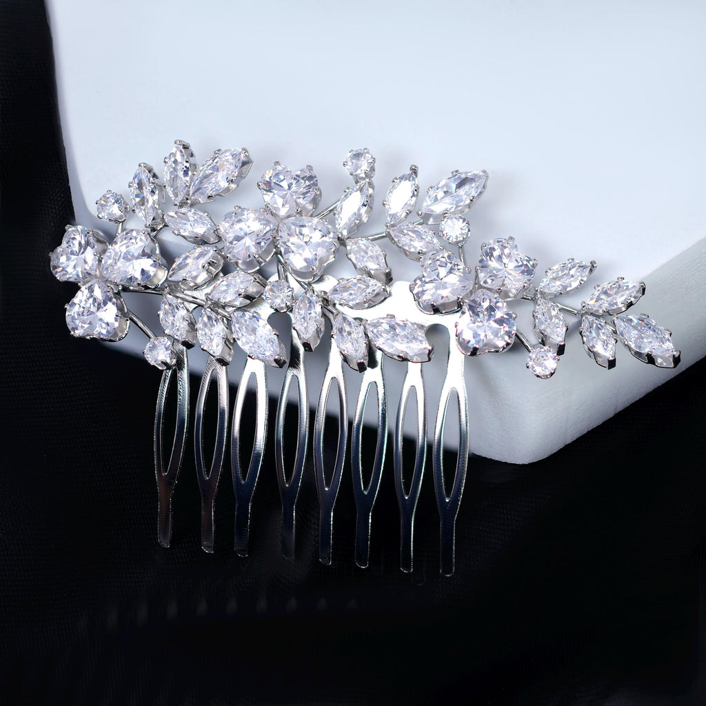 Cubic Zirconia, Diamond Dreamcatcher Petals Bridal Hair Comb, Bridal Hair Piece, Bridal Hair Accessories, Wedding Hair Accessory.
