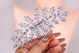 Cubic Zirconia Diamond Ever After Blossoms Bridal Hair Comb, Bridal Hair Accessories, Wedding Hair Accessory, Bridal Hair Comb.