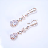Cubic Zirconia Dewdrops Before Dawn Diamond Earrings, Long Bridal Jewelry, Bridal Earrings, Crystal Bridal Earrings, Statement Earrings Cz
