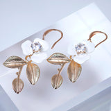Swarovski Crystals White Floral Vine Bridal Earrings, Long Bridal Jewelry Bridal Earrings Clip On Earrings, Statement Earrings.