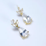 Swarovski Crystal Luxury Flower Leaves Drop Diamond/Crystal Necklace Set, Bridal Necklace Set, Bridal Jewelry, Statement Necklace