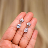 Swarovski Crystal Luxury Flower Leaves Drop Diamond/Crystal Necklace Set, Bridal Necklace Set, Bridal Jewelry, Statement Necklace