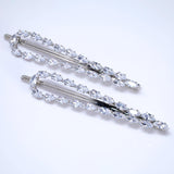 Set Of 2 Silver Spark Barrette Bridal Hair Clip, Bridesmaid Gift, Wedding Hair Accessory.