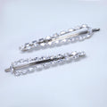 Set Of 2 Silver Spark Barrette Bridal Hair Clip, Bridesmaid Gift, Wedding Hair Accessory.